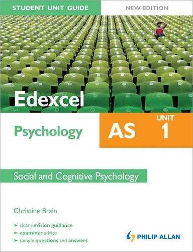 9781444162844: Edexcel AS Psychology Student Unit Guide: Unit 1 Social and Cognitive Psychology