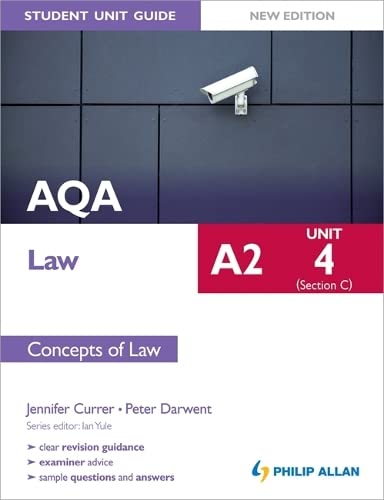 Beispielbild fr AQA A2 Law Student Unit Guide New Edition: Unit 4 (Section C) Concepts of Law zum Verkauf von WorldofBooks