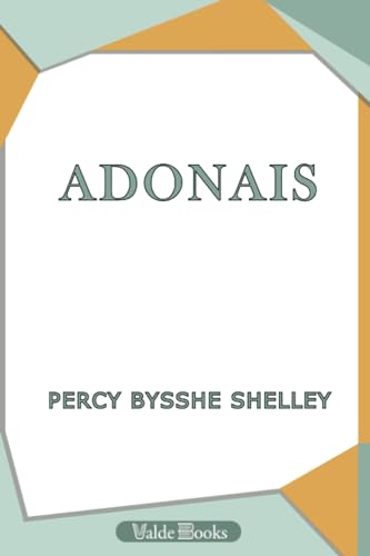 Adonais (9781444402773) by Shelley, Percy Bysshe