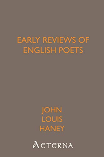 9781444415070: Early Reviews of English Poets