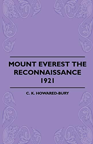 9781444610109: Mount Everest The Reconnaissance, 1921