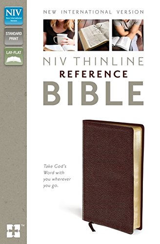 Stock image for NIV Thinline Reference Bible Burgundy Leather for sale by Goldstone Books
