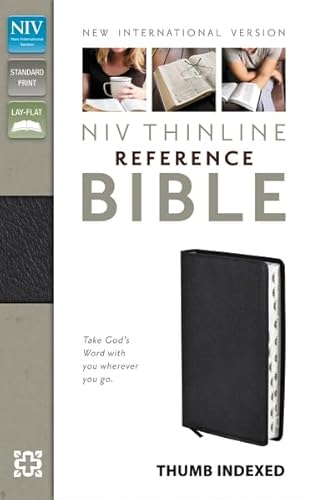 9781444791303: NIV Thinline Reference Bible Indexed, Black Bonded Leather (New International Version)