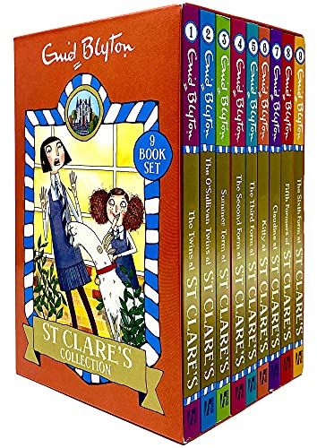 Imagen de archivo de St Clare's Collection 9 Books Box Set by Enid Blyton (Sixth Form, Fifth Formers, Claudine, Third Form, Second Form, Summer Term, O'Sullivan Twins & Twins) a la venta por Revaluation Books