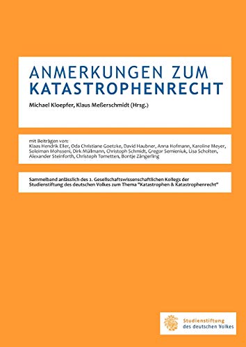 Beispielbild fr Anmerkungen Zum Katastrophenrecht (German Edition) zum Verkauf von Lucky's Textbooks