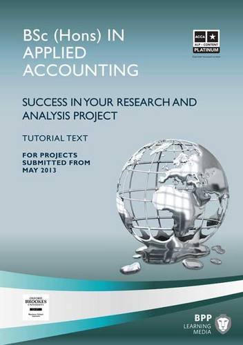 ACCA - Oxford Brookes Project Book: Work Book: BPP Learning Media,Bpp Learning Media