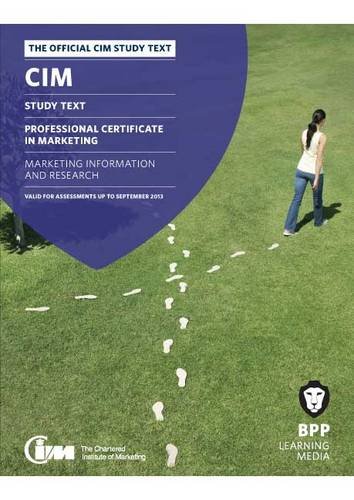 Stock image for CIM - 3 Marketing Information and Research: Study Text for sale by WorldofBooks