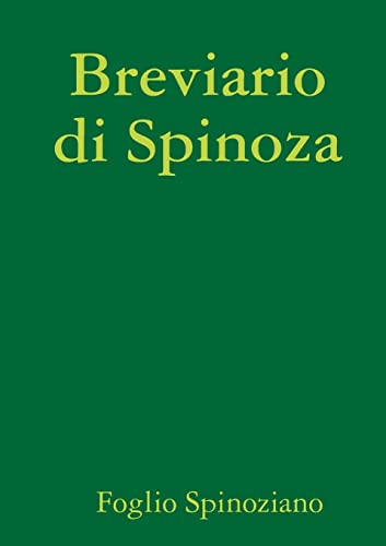 Beispielbild fr Breviario di Spinoza zum Verkauf von Chiron Media