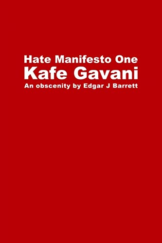 Imagen de archivo de Hate Manifesto One: Kafe Gavani a la venta por Chiron Media