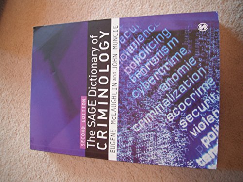 Imagen de archivo de The SAGE Dictionary of Criminology a la venta por Jenson Books Inc