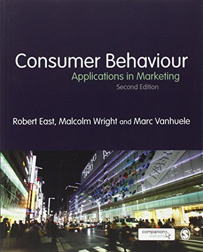 Imagen de archivo de Consumer Behaviour : Applications in Marketing a la venta por Better World Books