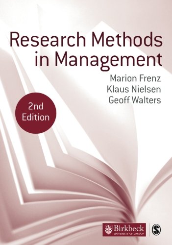 Research Methods Management (9781446248843) by Frenz, Marion; Nielsen, Klaus; Walters, Geoff