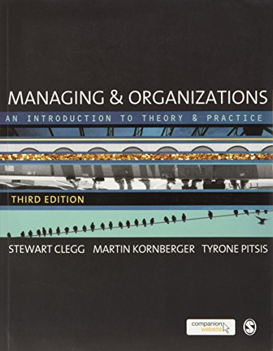 Imagen de archivo de Managing and Organizations: An Introduction to Theory and Practice a la venta por AwesomeBooks