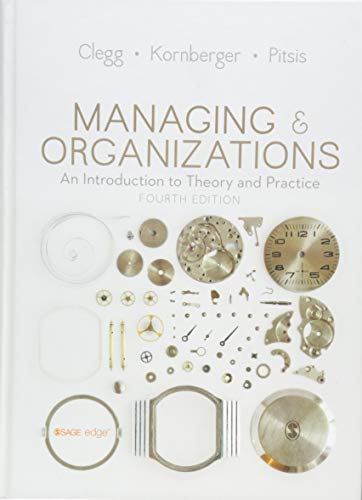 Imagen de archivo de Managing and Organizations : An Introduction to Theory and Practice a la venta por Better World Books Ltd