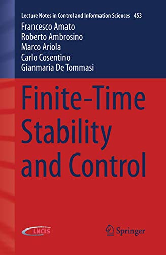 Beispielbild fr Finite-Time Stability and Control zum Verkauf von Buchpark