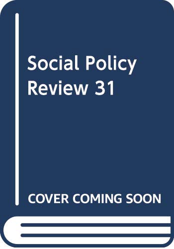 Imagen de archivo de Social Policy Review 31 a la venta por AwesomeBooks