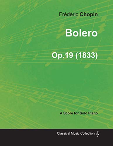 Beispielbild fr Bolero Op. 19 - for Solo Piano zum Verkauf von Better World Books