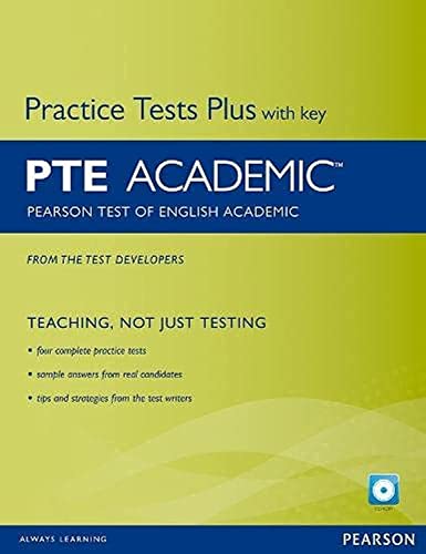 Imagen de archivo de Pearson Test of English Academic Practice Tests Plus and CD-ROM with Key Pack a la venta por Pieuler Store