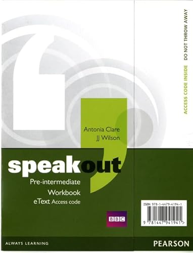 9781447941941: Speakout Pre-Intermediate Workbook eText Access Card