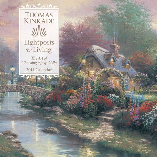 9781449432423: Thomas Kinkade Lightposts for Living 2014 Wall Calendar