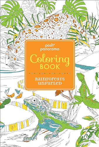 9781449485269: Posh Panorama Adult Coloring Book: Rainforests Unfurled (Posh Panorama Coloring Book)