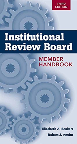 Beispielbild fr Institutional Review Board Member Handbook zum Verkauf von Buchpark