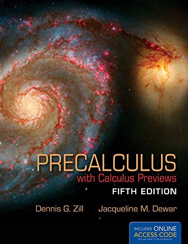 9781449649128: Precalculus with Calculus Previews (The Jones & Bartlett Learning International Series in Mathematics)