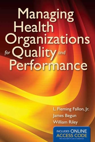 Stock image for Managing Health Organizations for Quality and Performance for sale by HPB-Red