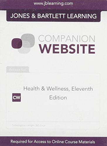 Imagen de archivo de Companion Website for Health & Wellness, Eleventh Edition a la venta por Textbooks_Source