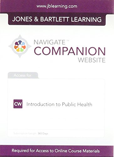 Beispielbild fr Navigate Companion Website for Introduction to Public Health (Access Code) zum Verkauf von BookHolders