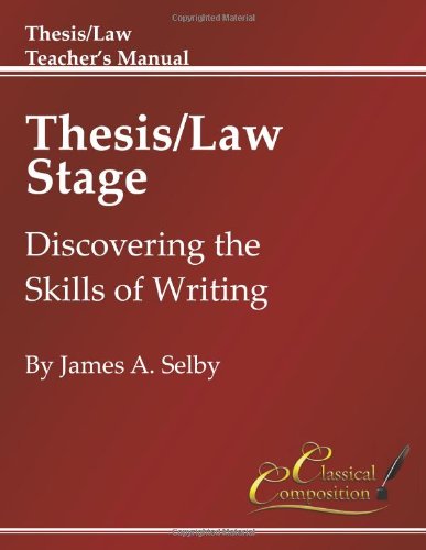 9781450723992: Thesis/Law Teacher's Manual: Discovering the Skills of Writing