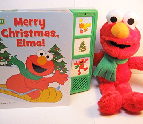 9781450806619: Sesame Street - Merry Christmas, Elmo! Play-a-Sound Book and Cuddly Elmo Plush - PI Kids