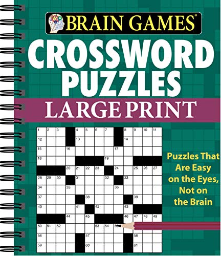 9781450827133: Brain Games - Crossword Puzzles - Large Print (Green)