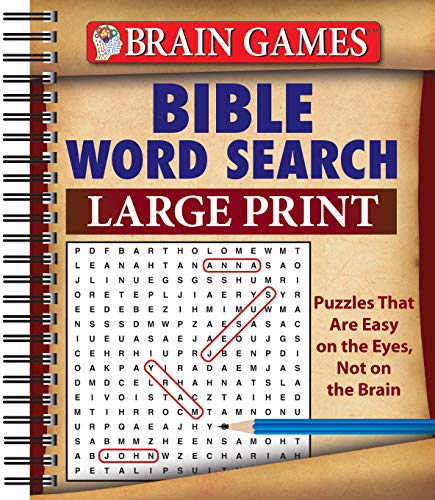 Beispielbild fr Brain Games - Bible Word Search (Large Print) zum Verkauf von Wonder Book