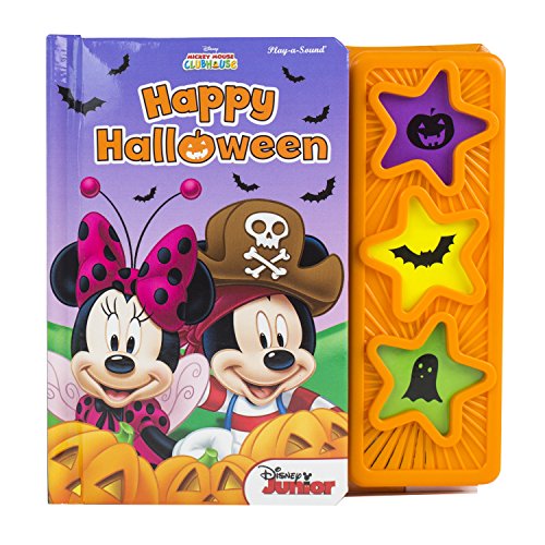 9781450831390: Mickey Mouse Clubhouse (Disney ) Happy Halloween 3 Star Sound Button 5 Spread Padded Board Book Phoenix International Publications 9781450831390