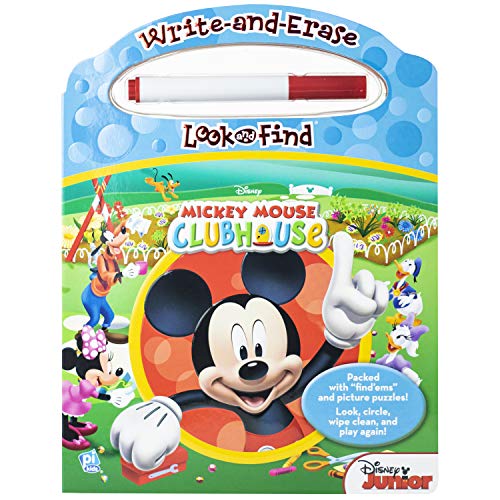 9781450843096: Disney - Mickey Mouse Clubhouse - Write-and-Erase Look and Find Wipe Clean Board - PI Kids
