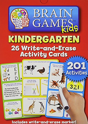 Beispielbild fr Brain Games Kids K Write-and-Erase Activity Cards zum Verkauf von Wonder Book