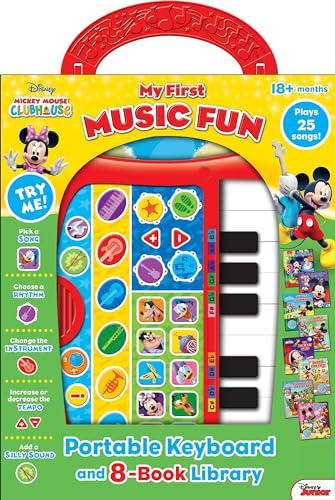 Stock image for Disney Mickey Mouse Clubhouse - My First Music Fun Portable Electronic Keyboard and 8-Book Library - PI Kids for sale by Lakeside Books
