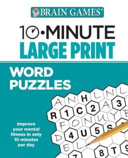 Stock image for Brain Games 10 Minute Large Print Word Puzzles for sale by Wonder Book