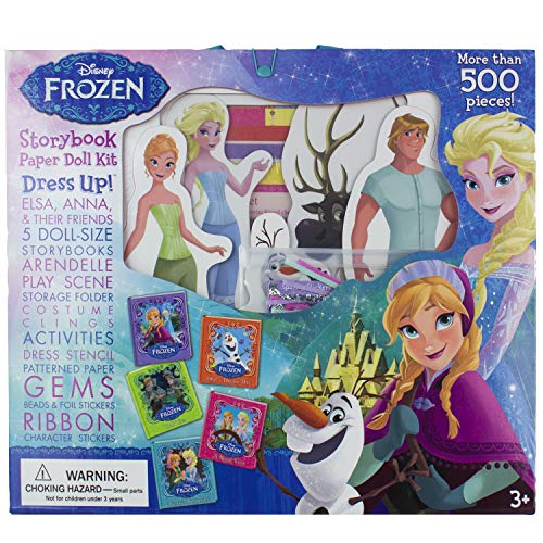 Stock image for Disney Frozen - Storybook Paper Doll Kit Dress Up! Anna, Elsa, Their Friends- PI Kids for sale by Wizard Books