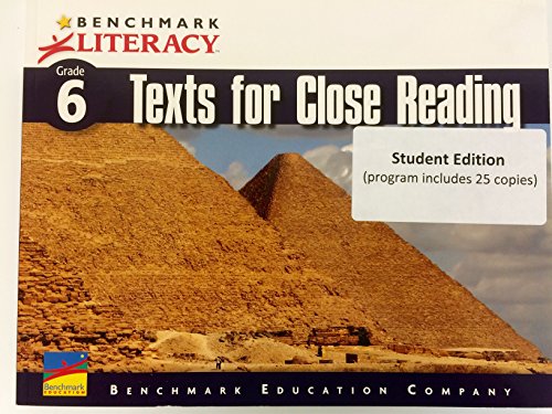 Beispielbild fr Benchmark Literacy Texts for Close Reading Grade 6 zum Verkauf von Allied Book Company Inc.