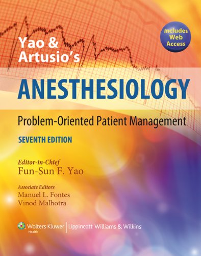 Imagen de archivo de Yao And Artusios Anesthesiology Problem Oriented Patient Management 7Ed (Hb 2012) a la venta por Urban Book Limited