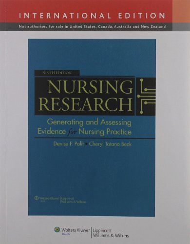 Stock image for Nursing Research: Generating and Assessing Evidence for Nursing Practice (Ninth Edition) for sale by Anybook.com