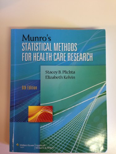 Beispielbild fr Munro's Statistical Methods for Health Care Research zum Verkauf von BooksRun