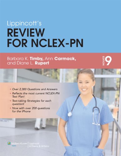 Stock image for Lippincott Review for NCLEX-PN (Lippincott's Review for NCLEX-PN), Ninth Edition (Timby, Lippincott's Review for NCLEX-PN) for sale by Once Upon A Time Books