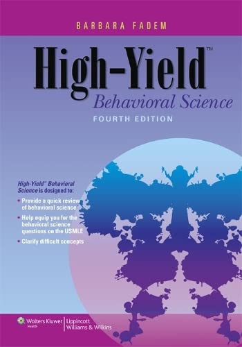 Stock image for High-Yield Behavioral Science (High-Yield Series) for sale by Wonder Book