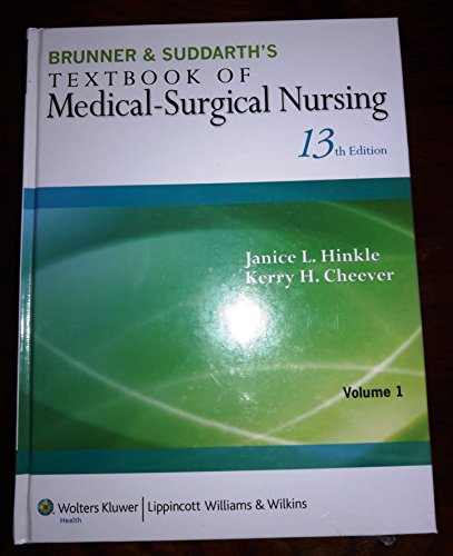 Stock image for Brunner & Suddarth's Textbook of Medical-Surgical Nursing (Textbook of Medical-Surgical Nursing (Brunner & Sudarth's) () "Vol 1 & Vol 2" for sale by A Team Books