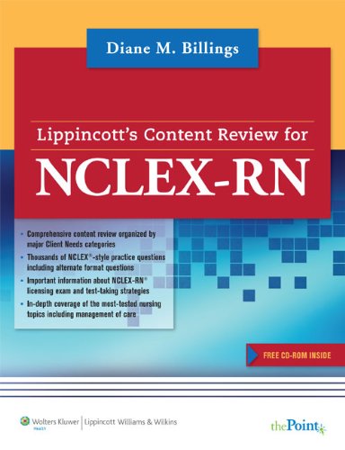 Lippincott's Content Review for NCLEX-RN (9781451155778) by Billings, Diane M., R.N.