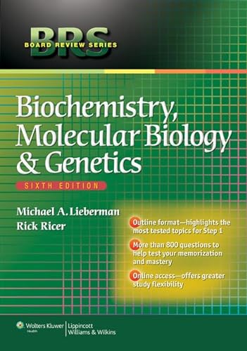 Biochemistry, Molecular Biology, and Genetics (Board Review) (9781451175363) by Lieberman, Michael A., Ph.D.; Ricer, Rick, M.D.