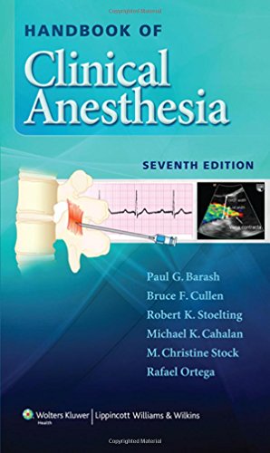 Beispielbild fr Handbook of Clinical Anesthesia zum Verkauf von Better World Books